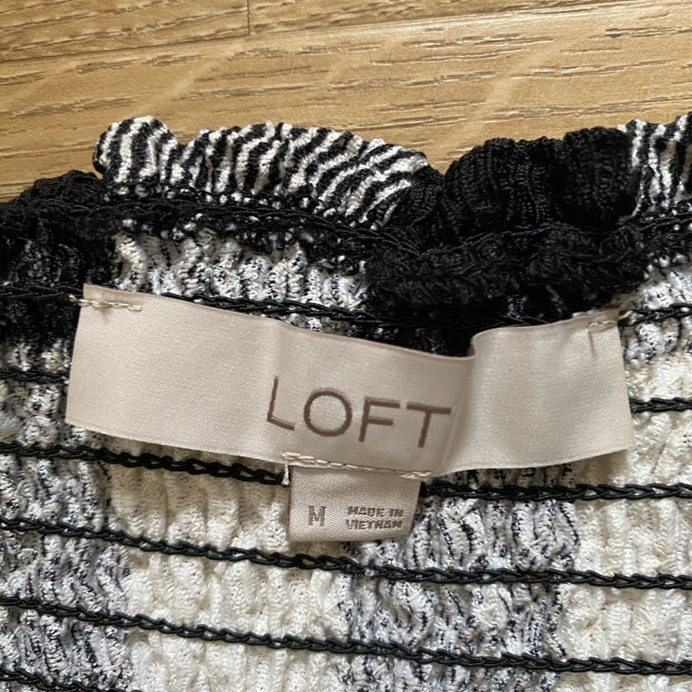 LOFT seersucker peplum